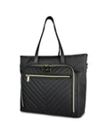 Madison Square Lightweight Hardside Chevron Expandable Spinner Luggage Set With Eight Wheel Spinners And Tear Resistant Interiors Expands Two Inches For Extra Packing Space On The Go Ready Carry On Size And Tote Black chevron tote bag with handles and front pocket