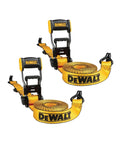Heavy Duty Ratchet Straps 1.5 By 16 Feet With 5000 Pound Rating 2 Pack Cargo Tie Downs with ergonomic handles and webbing.