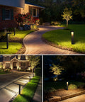Low Voltage Landscape Lighting Kit With 8 Path Lights And 4 Spotlights 3000K Outdoor Waterproof Pathway Lighting on walkways