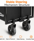 All Terrain Collapsible Wagon Cart With 25 Inch Foldable Design And 200 Lb Weight Capacity, 80 Liter Interior, easy-fold wheels
