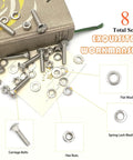 5/16-18 Carriage Bolts 1-1/2 Inch Round Head Square Neck Set with 304 Stainless Steel Hex Nuts, Flat Washers, Spring Lock Washers