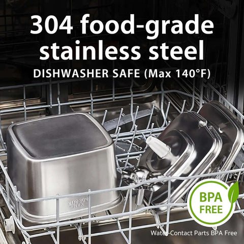 Award Winning Premium 304 Stainless Steel Cat Water Fountain in dishwasher, BPA free, 108 oz capacity, durable and dishwasher safe.