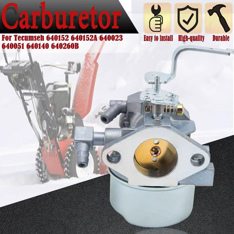 Drop In Replacement Carburetor For Tecumseh 640152A 8-10 HP Snow Blower Mower Generator with air filter spark plug kit