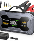 8000A Jump Starter with 160 PSI Air Compressor and 12V Power Bank, Street Smart Booster For All Gas Cars and 12L Diesel Engines