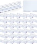 30 Pack 3x1 Inch Sneeze Guard Gripper Sign Holders With Adhesive For Desks, Shop Floor Displays, Wall Mounts, Store Vendor Events, Warehouse, Clear Great For Counters, Displays And Shelves On The Shop Floor, clear plastic