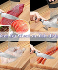 Boss Level Onion Holder And Slicer For Fast, Even Cuts, Non Slip Stainless Steel Tool That Doubles As A Meat Tenderizer, used with meat