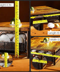 Wood And Iron Coffee Pod Holder Organizer For Drawer measuring 16.5x12.8x4.7 inches with a wood and alloy steel build.