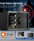 Beefy Fireproof Safe Box 1.2 Cub Digital Safe Waterproof With Combination Lock and LED Keypad Includes Fireproof Bag interior view