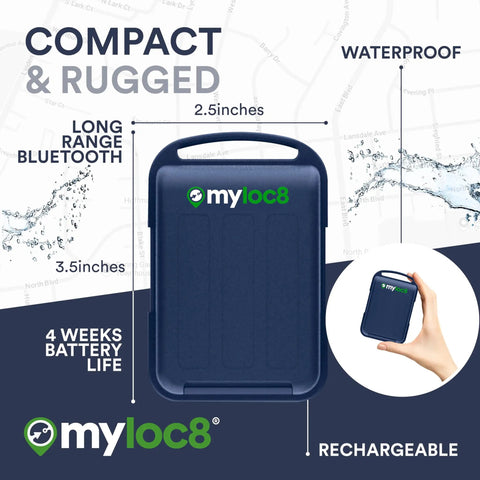 Keep Your Gear Locked Down With This Rugged GPS Asset Tracker All Week Battery Life Real Time Location Updates Via Smartphone App For Trucks Cars And Equipment Security, compact waterproof tracker, 2.5x3.5 inches.