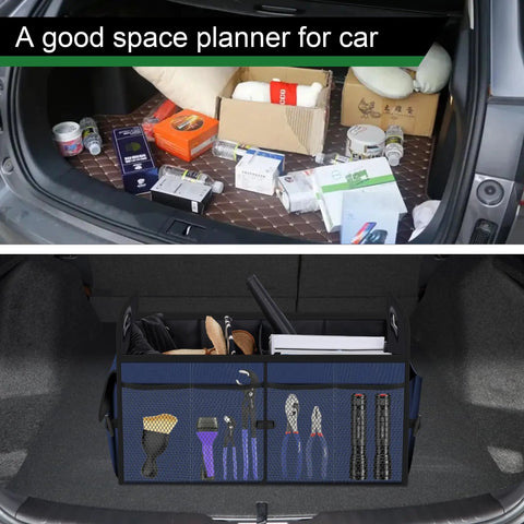 72L Large Car Trunk Organizer With Waterproof Collapsible Design And 11 Pockets Built Tough Car Storage For SUV Jeep And Sedan