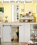 Top Tier 60X80 Bifold Closet Doors Raised Textured Six Panel Face White Primed Lightweight Hollow Core showcased in a stylish room.