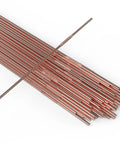 ER70S-6 Mild Steel TIG Welding Rod Filler Wire One Sixteenth Inch Diameter, Sixteen Inch Length, 5 Pound Pack, rods displayed