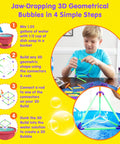 Boy using 3D Bubble Maker Kit For Kids 8 And Up A Totally Dope Hands On Screen Free STEM Building Toy With 57 Pieces