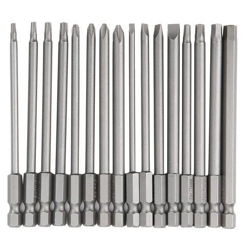 Top Notch 16pc Hex And Pentalobe Screwdriver Bit Set With Magnetic Tips Made From Chrome Vanadium Steel For Electric Drill Or Manual Work Perfect For Home Repairs And Quick Fixes, 16-piece bits
