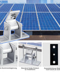 8 Pack Adjustable RV Solar Panel Mounting Brackets With 10 to 60 Degree Tilt, showing aluminum alloy construction