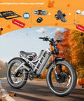 Next Level Heavy Duty Electric Bike For Adults With 6000W Dual Motor And 60V 80Ah Long Range Battery, showcasing maintenance tools and accessories.