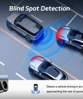 Blind Spot Detection with 4K Front Dash Cam With 1080P Rear, 12-Inch Mirror Cam, All-In-One ADAS Package