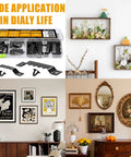 Heavy Duty Picture Hangers Kit 281 Pcs With Sawtooth Wall Hooks, Nuts, Screws And Level, Rustproof Steel Build showcased in home decor.