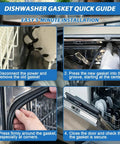 Installation steps for Dishwasher Door Gasket Seal Replacement For Whirlpool Maytag KitchenAid Kenmore Amana
