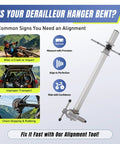 Derailleur Alignment Tool And Hanger Gauge For 20 To 29 Inch Wheels, Quick Precise 0.4mm Shifting Calibration For Bikes.