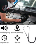 Mechanic using Two Pack Mechanic Stethoscope With Precision Metal Probe For Sniffing Out Engine Noises Transmission Gremlins Universal Auto Diagnostic Tool For Cars Trucks SUVs And RV.