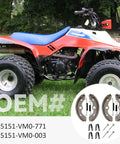 Honda Front Brake Shoes Springs Kit For TRX200 TRX250 ATV with brake shoes and springs overlay, OEM numbers visible.
