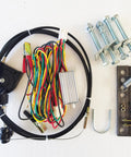 Wiring kit and mounting hardware for 12V Front Mounted Stainless Steel ATV Broadcast Spreader For Tractors With 42.3 Gal Hopper