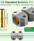 Two Pack Metal Hose Menders for Five Eighth Inch and Three Quarters Inch Hoses, Heavy Duty Aluminum and Brass Repair Kit