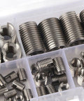 50Pcs Inner Thread Self Tapping Thread Inserts Set For Stainless Steel Repairs Heavy Duty Thread Reinforcement Kit DIY Self Cutting Inserts To Fix Stripped Threads And Restore Strength, stainless steel inserts in storage case