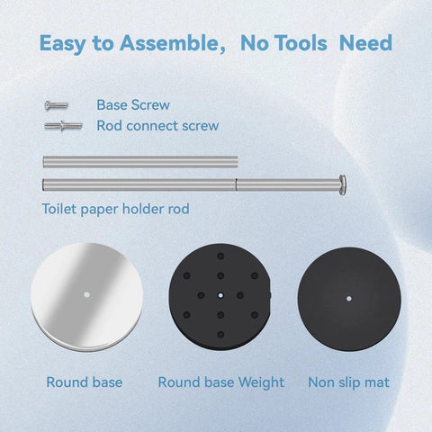 Freestanding Toilet Paper Holder With Reserve Storage Holds 3 To 4 Rolls 22 Inch Matte Black Stainless Steel Stand parts