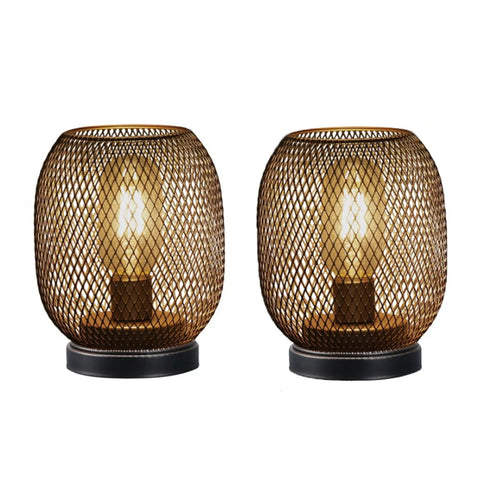 Set Of 2 Battery Powered Metal Cage LED Lanterns Cordless Accent Lights With Warm White LED Round Vintage Style Cozy Vibe Perfect For Indoor Outdoor Weddings Parties Patio Events