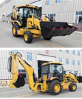 Compact Four Wheel Drive Backhoe Loader Tractor Mounted Digger With Versatile Attachments for various rural tasks