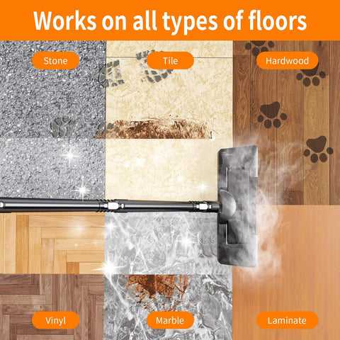 Heavy Duty 16 In One Detachable Steam Mop And Handheld Steamer For Hardwood Floors Tile And Grout on various floor types.