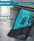 CR-V Steel Plumbing Pliers Set With Groove Joint And V-Jaw Tongue And Groove Pliers, Pipe Grips in carrying bag