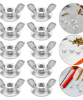 Beefy Heavy Duty Hurricane Shutter Wing Nuts 20 Pack One Quarter Twenty Threaded Wing Nut Driver Tool With Washers shown in kit