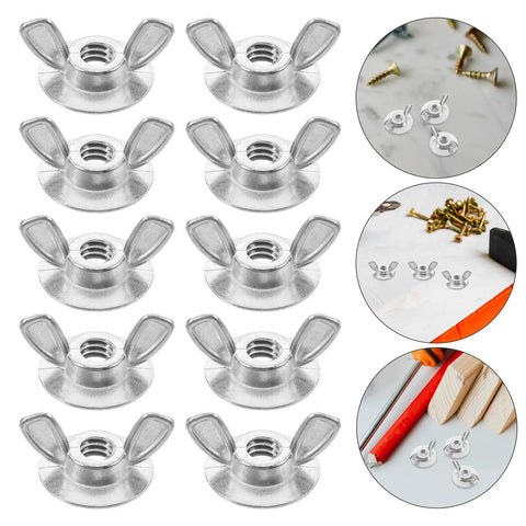 Beefy Heavy Duty Hurricane Shutter Wing Nuts 20 Pack One Quarter Twenty Threaded Wing Nut Driver Tool With Washers shown in kit