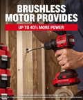 Person using Compact Brushless Drill Driver With LED Light, 6.2 In Head For Tight Spaces, Variable Speed Trigger, 20V Power