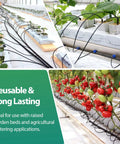 14 Pack One Half Inch Drip Tubing Elbow Fittings With Barbed Lock Nuts For Garden Irrigation Systems installed in greenhouse