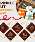 2 Lb Kraft Crinkle Paper Filler Brown Shredded Paper for Gift Baskets Packaging Cushion Stuffing Box Filler for Holidays