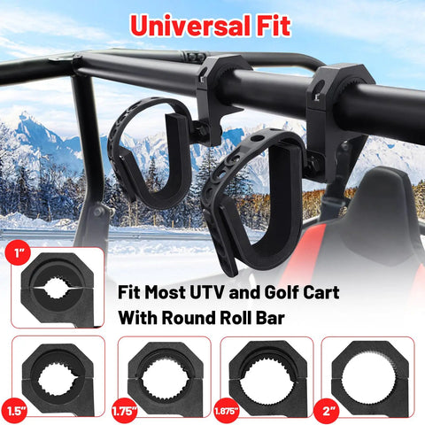 UTV Gun Holder Roll Bar Rack Fits One Inch One And A Half Inch One And Three Quarter Inch And Two Inch Roll Bars mounted on UTV