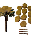 Mini 1 Inch Detail Sanding Mop Bits For Rotary Tools Flexible Wood And Metal Sanding Attachments with discs and mandrels