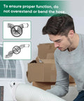 Person attaching Portable Air Conditioner Exhaust Hose Kit With 5.9 Inch Diameter And 82 Inch Length Anti Clockwise Thread Universal Duct.