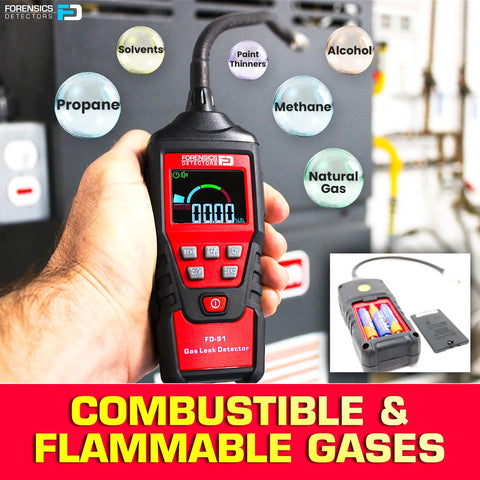 Gas Leak Detector With 10ft Drop Bombproof ABS Shell, Japanese Sensor Calibrated For Methane And Natural Gas, LCD Display