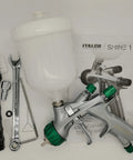Italian Designed HVLP Spray Gun With 1.3mm Tip And 600ml Cup, accessories, ergonomic handle, embedded trigger, pro grade