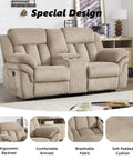 Manual Recliner Sofa Set For Living Room Two Seat Loveseat With Overstuffed Armrests Ultra Cozy For TV Time And Lazy Sundays Perfect For Bedroom Or Office Light Brown
