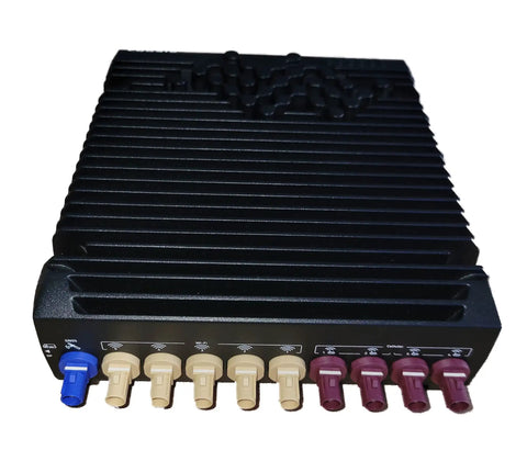 Front view of AirLink XR80 WiFi 6 Dual SIM Cellular Modem Router With Ethernet And USB Plug And Play Setup High Speed Internet