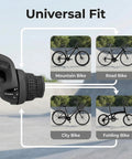 Diagram showing 7 Speed Twist Shifter Lever For MTB And Folding Bikes With Ergonomic Grip universal fit for various bike types.