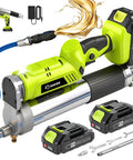 Cordless 12000 PSI Electric Grease Gun Kit With Dual 2.0Ah Batteries, 5.5 Oz Per Minute High Flow, LED Light
