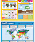 Six Extra Large Ecosystems Posters Set For Middle And High School Classrooms 33 By 23.5 Inches Glossy Paper Wall Charts with diagrams