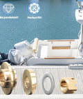 Upgrade 150-300HP Propeller Installation Hardware Kit For Yamaha Outboard Motors with brass components and cotter pin